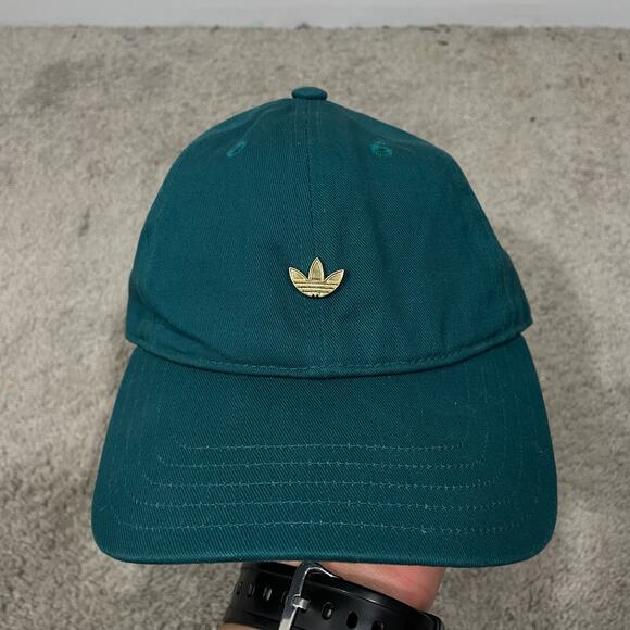 END X Adidas Three Bridges Trefoil Dad Hat Teal Green - Picture 2 of 8